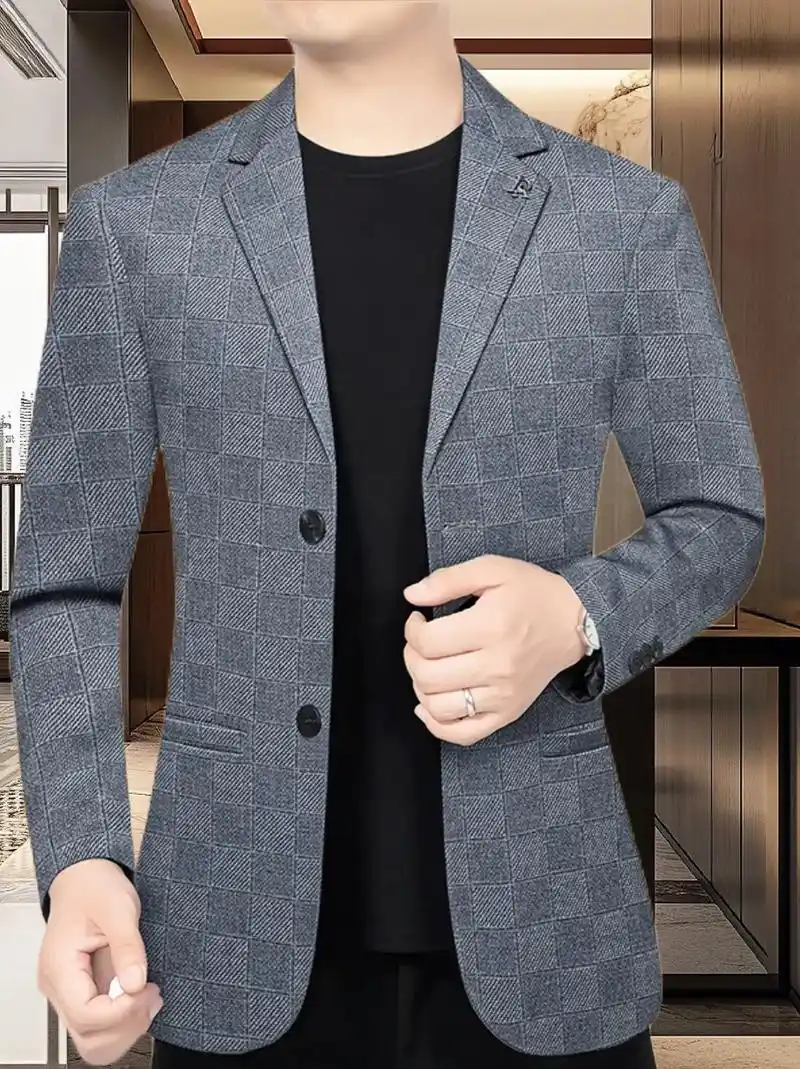 皮尔卡丹男士商务休闲西装新款薄款男装西服外套,采用优质的面料 - 抖