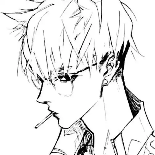 动漫男头黑白男头