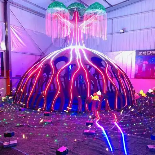 生命树光波鼓大型景区网红灯光节互动感应七彩灯户外夜景暖场道具