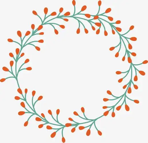 搜图中国提供优质高清原创设计素材免费下载卡通圆形装饰植物矢量图