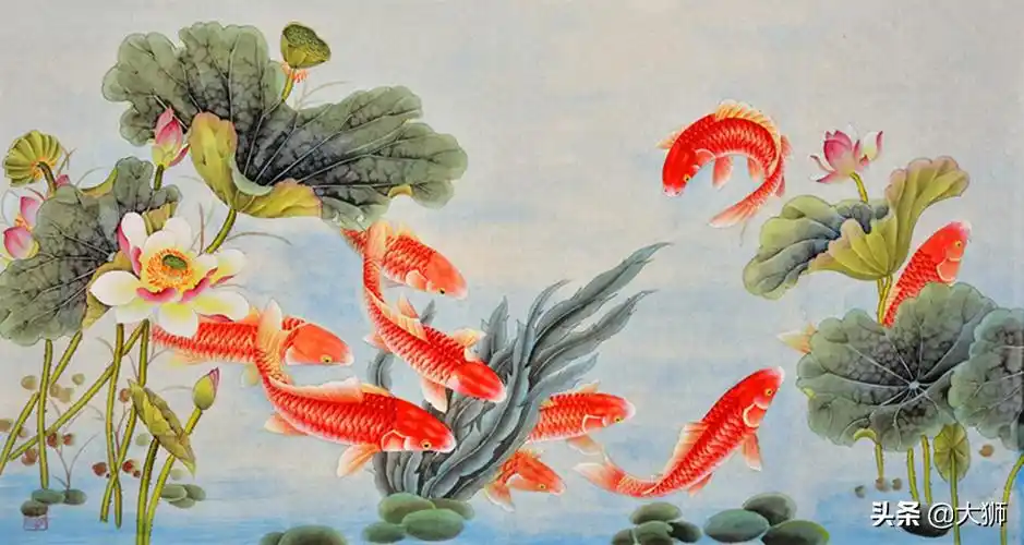 九鱼图鱼头朝南好还是朝北好(风水鱼摆件鱼头的朝向)