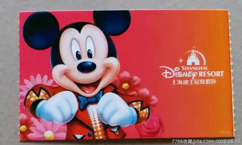 上海迪士尼迪斯尼门票无折痕