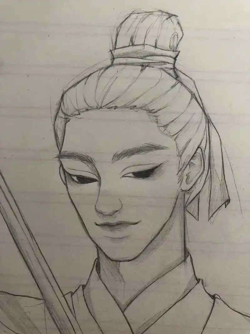 画画 #画渣日常 #铅笔稿#古风  - 抖音