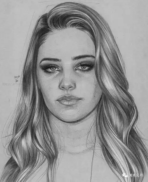 简洁灵动的素描,把少女肖像画出了灵魂!