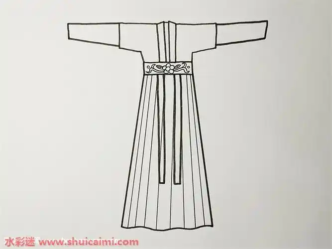 古装裙子简笔画的画法步骤图解