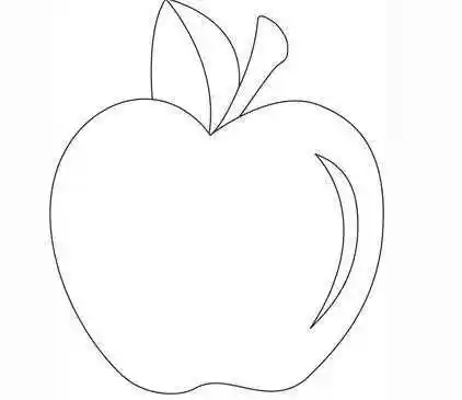 宝宝画画涂色苹果图片