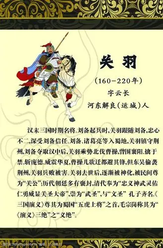 关羽简介图片