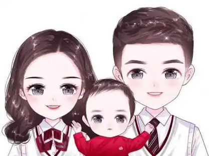 头像一家三口_一家三口亲子头像卡通_一家三口亲子头像制作 - 抖音
