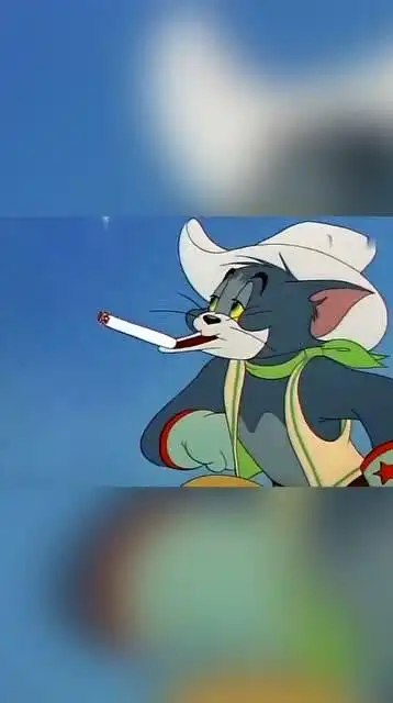 猫和老鼠,汤姆独特的抽烟姿势,"张口就来",你可行?
