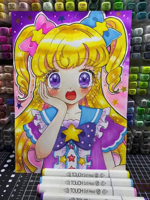 马克笔日系动漫女孩