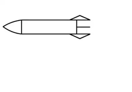 东风一41洲际导弹简笔画