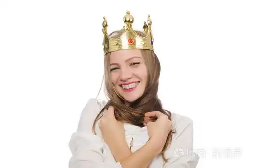 妇女女王戴皇冠查出的白色照片-正版商用图片07ej5y-摄图新视界