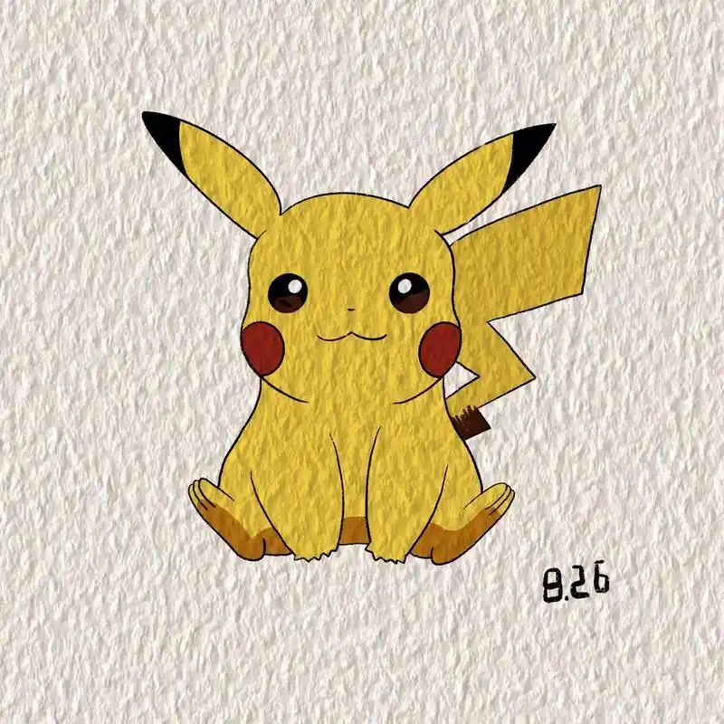 6步,轻松学会皮卡丘简笔画.#皮卡丘 #憨憨皮卡丘 #一起学 - 抖音