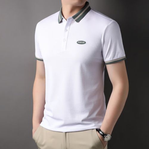 官方网旗艦店官网小白t短袖纯棉小t恤夏季男士polo丅i 白色 48/m