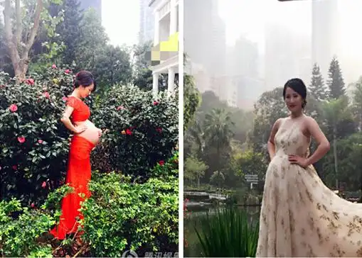 阔太李念晒怀孕9个月旧照 大肚明显不忘凹造型