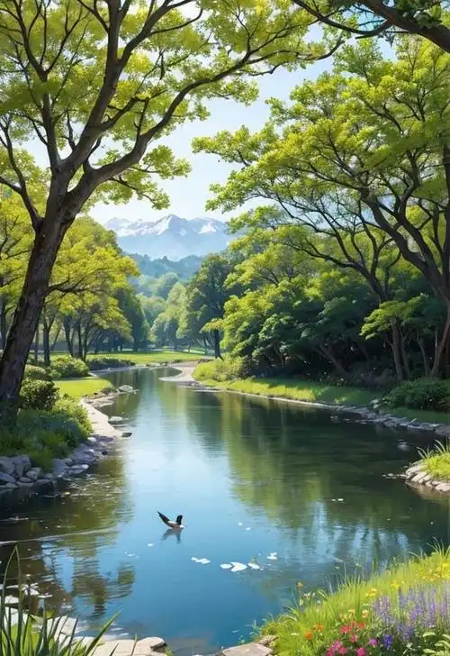 远远望去,蔚蓝的天空似乎与青山相互融合,形成了一幅壮美的画面