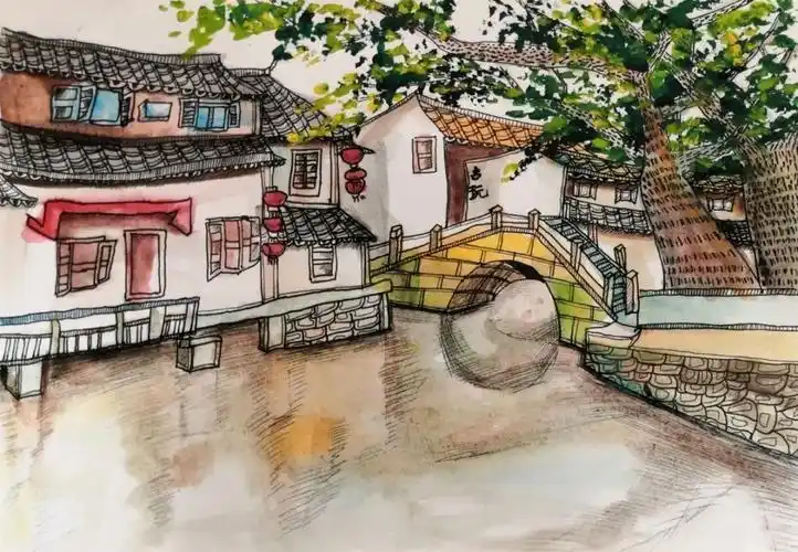 中山第二小学 张尹 《古镇迎春》