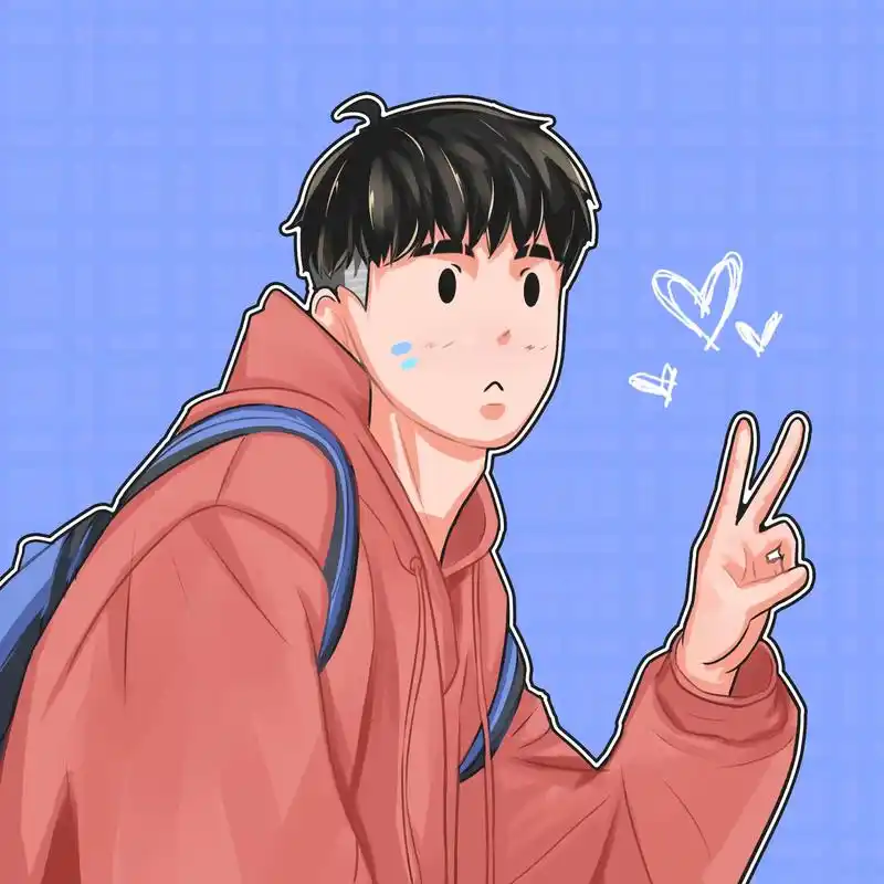 剪刀手男生也很可爱呢.#图文伙伴计划 #画画 #二次元原创 - 抖音