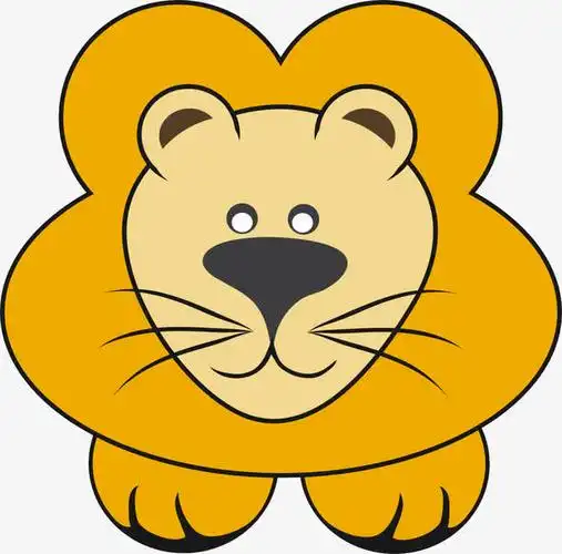 卡通,狮子,狮子头,动物