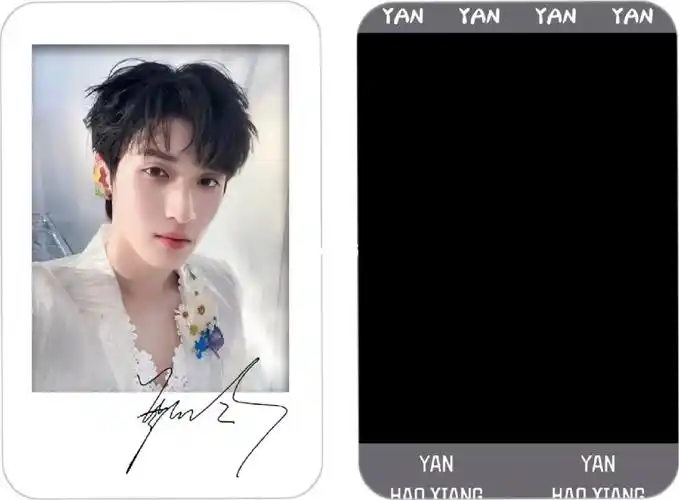 严浩翔自制拍立得小卡