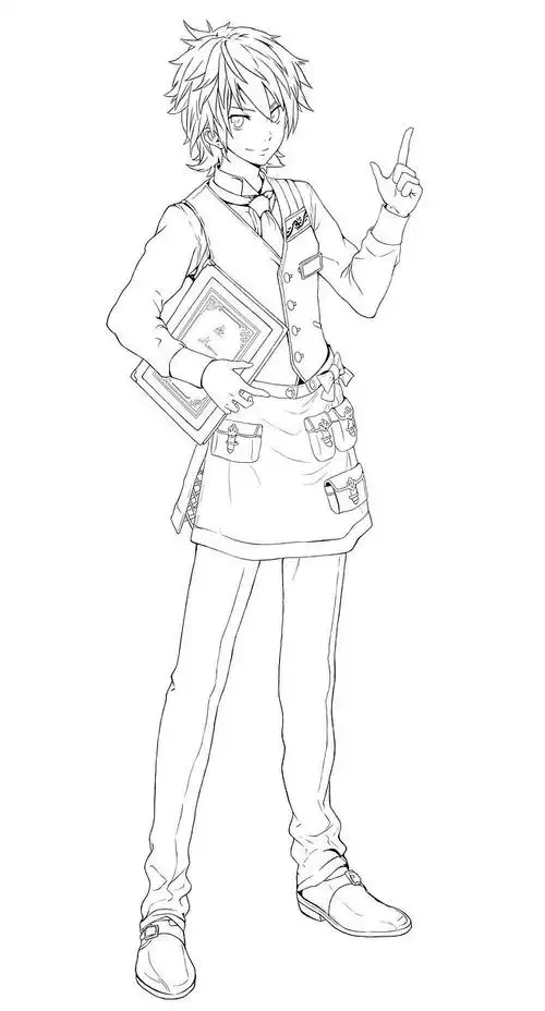 线稿#全身漫画卡通人物绘画