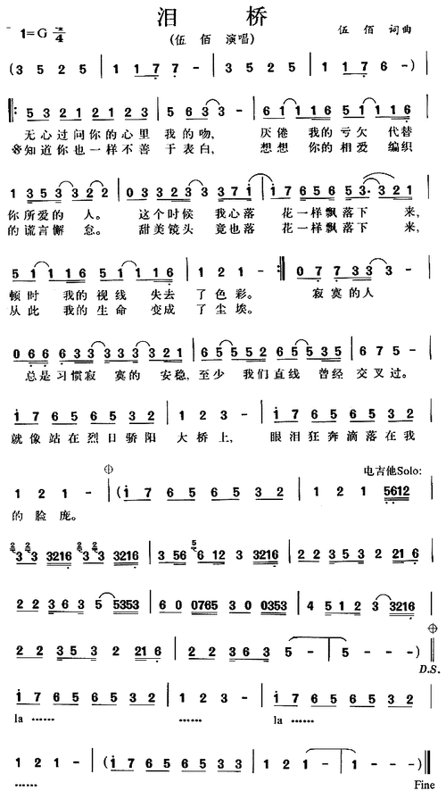 泪桥歌词演唱:伍佰无心过问你的心理我的吻厌倦 我的亏欠 代替你所爱