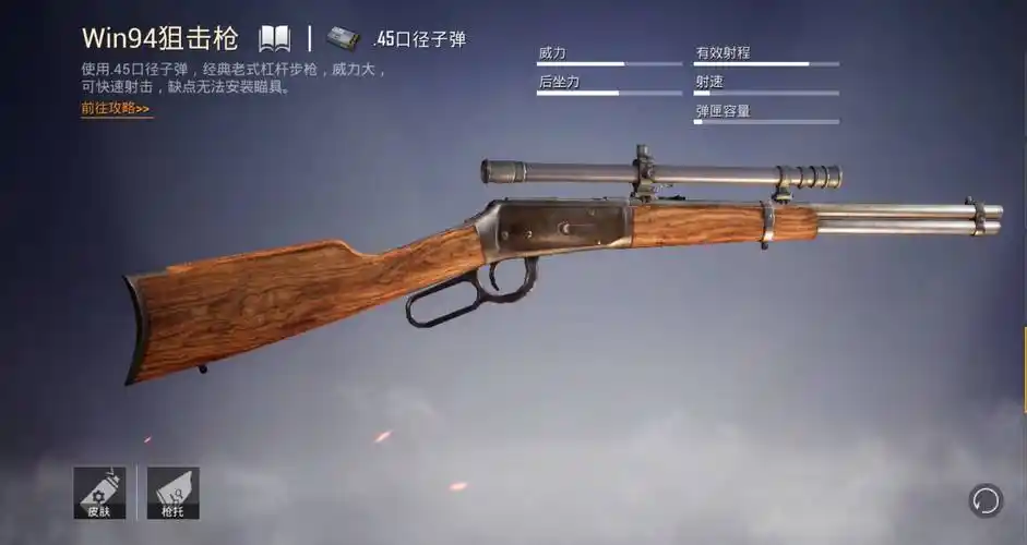 1,狙击枪①kar98k狙击枪.使用7.62mm子弹,性能优异的单发栓动狙击枪.