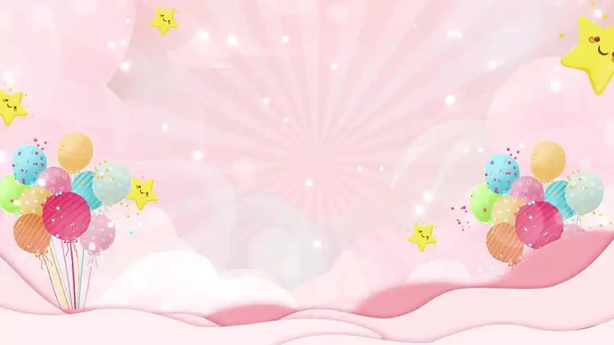 简洁可爱动态儿童节卡通4k背景视频儿童节舞台背景