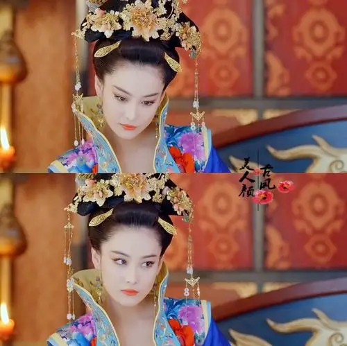 《武媚娘传奇》里的萧淑妃,都是披金戴银,立刻小家子气.