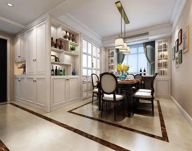 装修效果图推荐:川豪装饰琥珀瑞安家原140平案例效果图