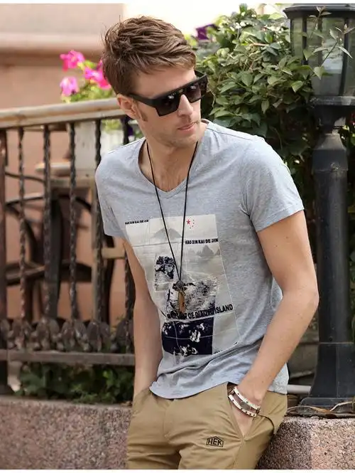 服装鞋帽箱包,钟表眼镜 男装 男式t恤 黑骑2013夏天新款 欧美简约印花