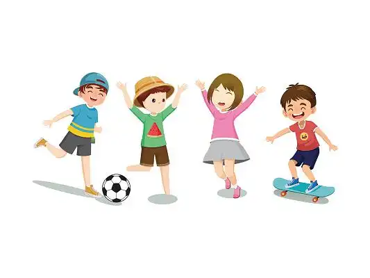 卡通化滑板运动宣传海报创意卡通二十四节气立秋秋天季节传统节日儿童