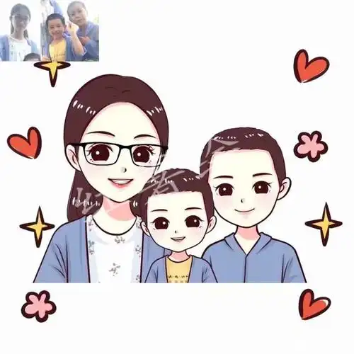 有爱的地方就有家,甜甜的手绘动漫头像将幸福定格