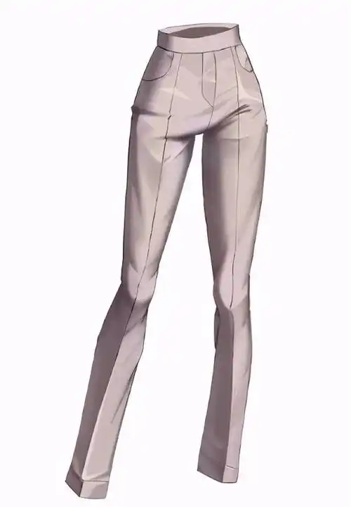 女性紧身西装裤怎么画动漫西装裤子画法步骤教程