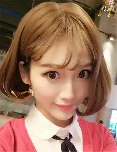 假发女短发梨花头空气刘海短发韩国自然逼真内扣圆脸学生头网红