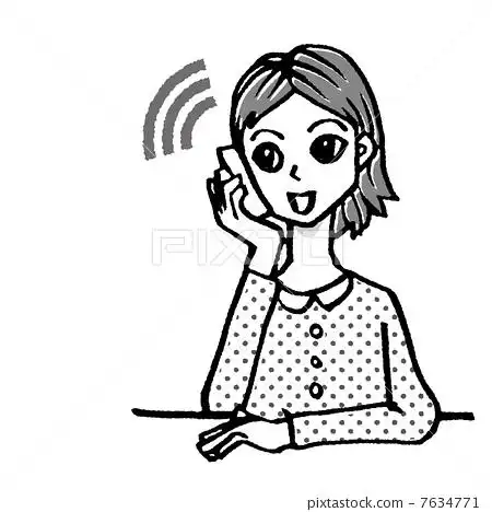 插图素材: 一个女人打电话 查看全部