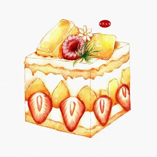 跟着画久久画甜品了