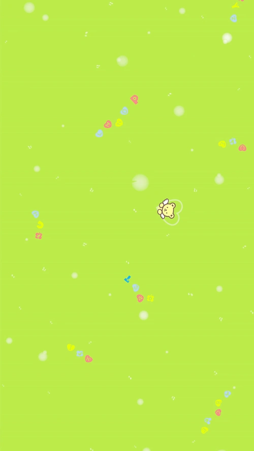 卡通绿色清新玩偶背景