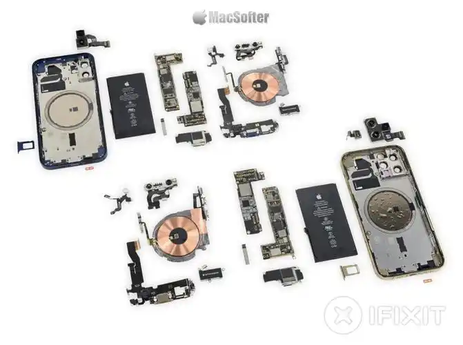 ifixit拆解iphone12iphone12pro并用x光透视机内秘密