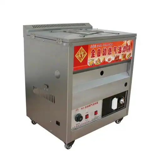 全自动控温燃气油炸锅商用炸油条机炸鸡排机煤气液化气油炸炉25