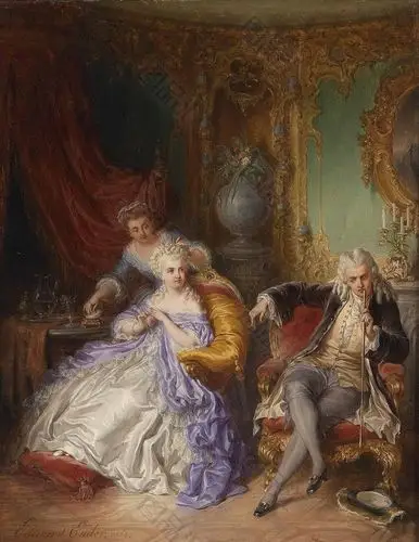 贵族夫妇欧洲宫廷油画