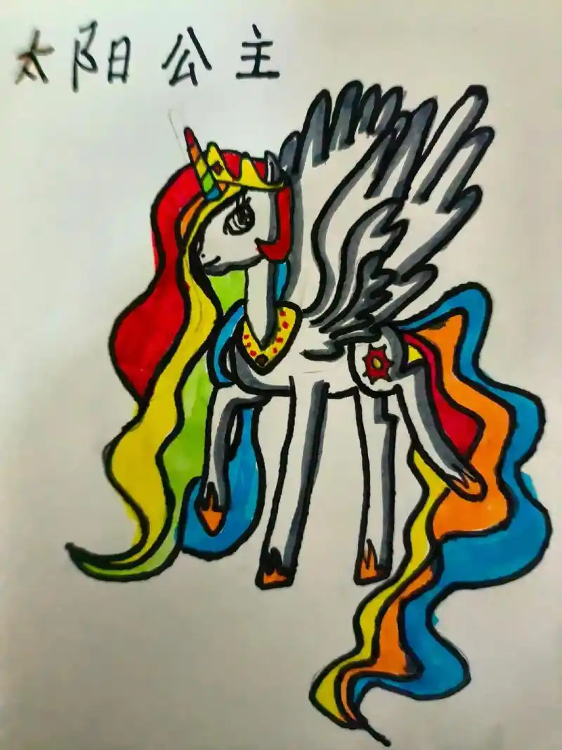 放了两天假的杰作,小马宝莉的集合.#爱画画的孩子 #想画就画 - 抖音