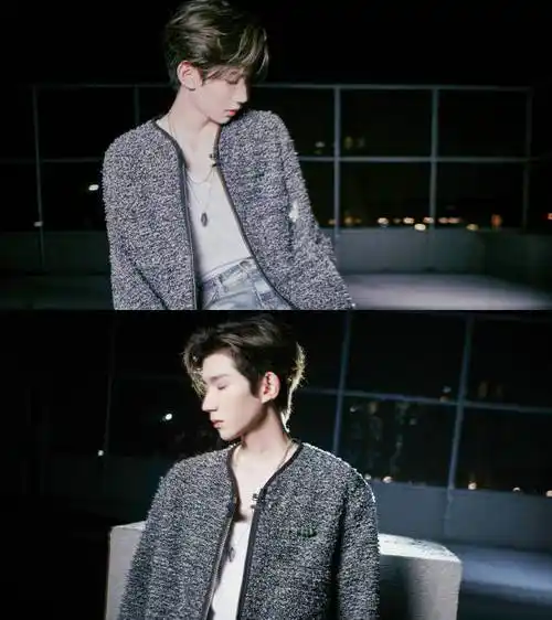 王源#王源明日创作计划召集人#造型图五官好精致帅气,着锁骨也太绝了