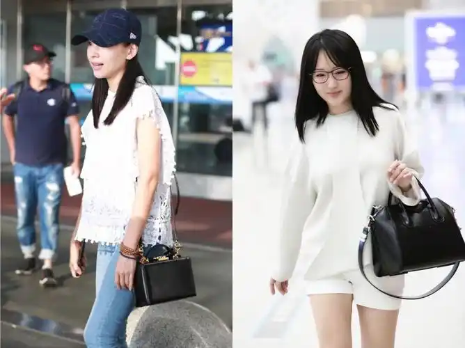 38岁董洁机场似少女,但当我看到47岁杨钰莹时,突然明白少女的含义!