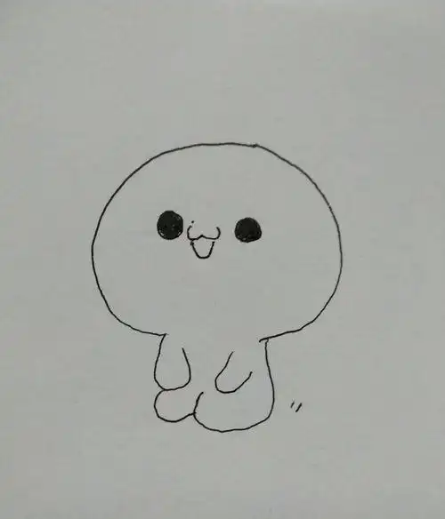 呆萌可爱卡通团子简笔画