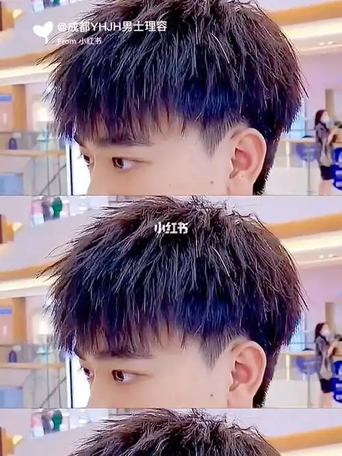 男生发型 摩根碎盖 自然蓬松立体痞帅风格_发型_碎盖_男士发型_烫发