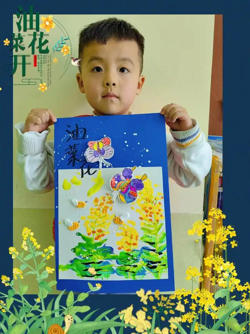 幼儿园大班美术 油菜花.主题《油菜花》 课程介绍: 本节课运 - 抖音
