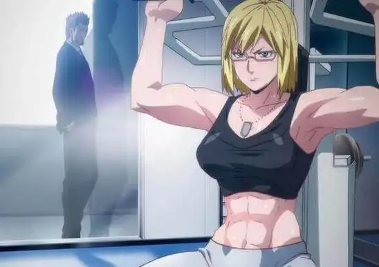 满身肌肉的肌肉女动漫 肌肉膨胀身材可怕