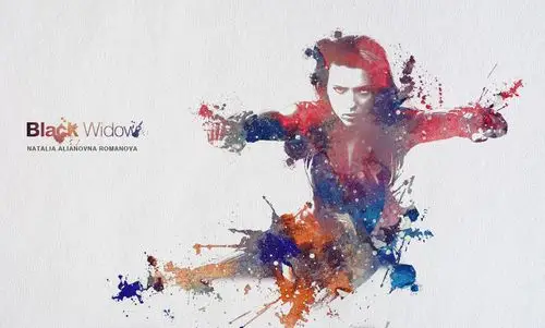 photoshop制作个性彩色喷溅人物海报_ps制作教程_课课家