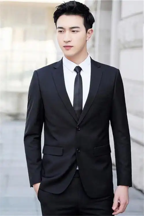 西服套装男修身商务休闲职业正装新郎伴郎结婚礼服上班男士小西装